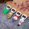 4pcs Christmas Bottle Opener Set, Cute Cartoon Santa Claus Tree Snowman Design - Essential Party Gift for Family Gatherings
