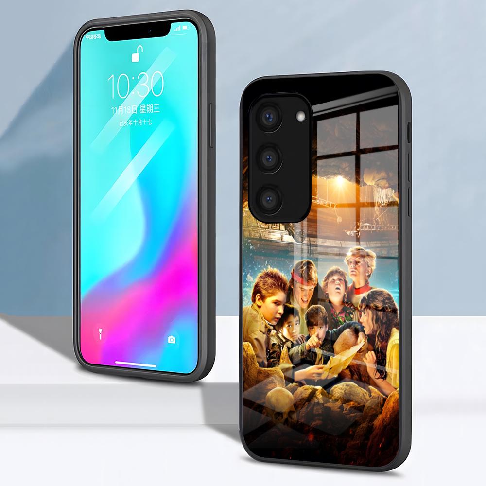 Чехол для телефона The Goonies для Samsung S26 S25 S24 FE S23 S22 S21 Plus S20 Ultra Note20Ultra Черная стеклянная крышка