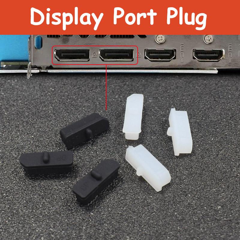 1-20 шт. Заглушка от пыли для интерфейса Display Port, пылезащитный стопор для ноутбука, универсальная заглушка для ноутбука, водонепроницаемая крышка для порта компьютера