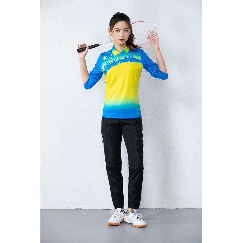 Unisex Long Sleeve Badminton Set Quick Dry Sportswear Tennis Ping Pong Training Winter