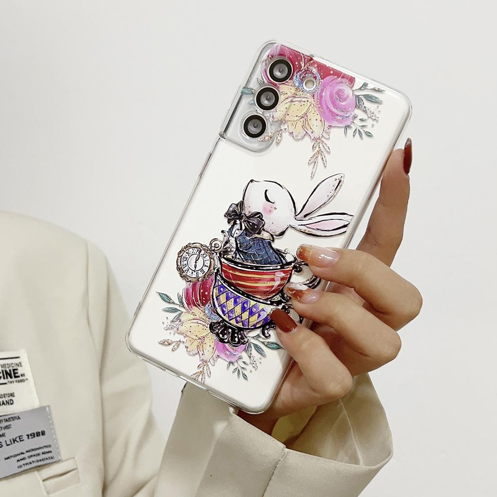 Чехол с изображением мультяшной звезды и животного для Samsung Galaxy S22 Ultra S21 S20 Plus Fe Note 20 A53 A52 S, прозрачный мягкий силиконовый чехол