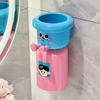 Cartoon Toothbrush Cup Holder Wall Mounted Storage Rack Space Saving Magnetic Upside Down Mouthwash Cups No-Drill Bathroom Organizer