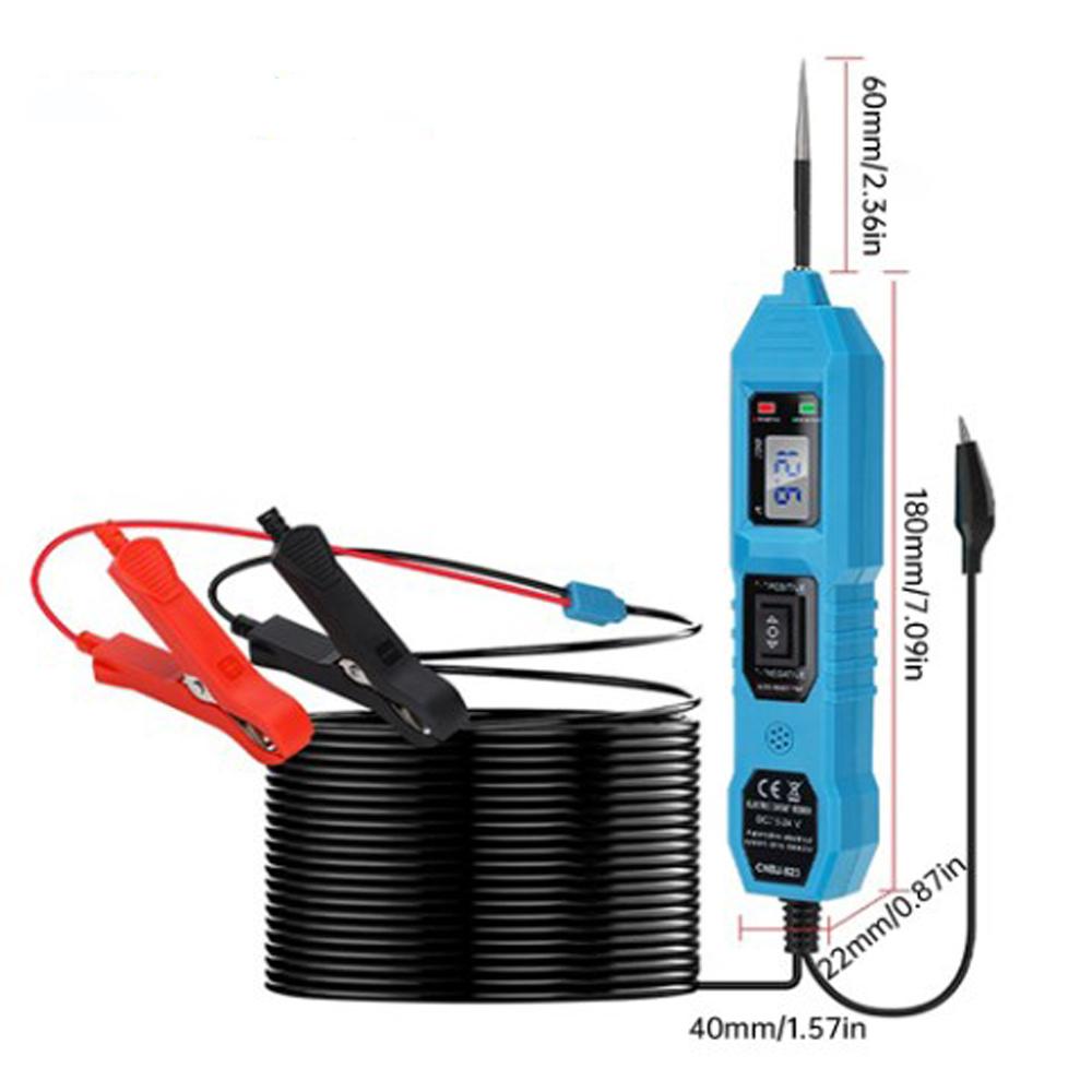 Car Circuit Tester Diagnostic Cable Table Automotive Electrical System Tester Voltage Power Probe Kit LED Digital Display