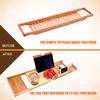 Bathtub Caddy Tray Bamboo Spa Bathtub Caddy Organizer Book Wine Tablet Holder Reading Rack Nonslip