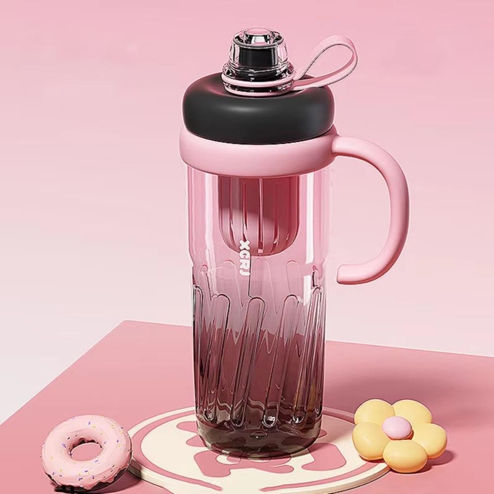 Пластиковая портативная бутылка для воды большой емкости, двойная питьевая кружка для студентов и взрослых, подарок
