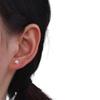 Simple Exquisite Shiny Korean Style Earrings Women Jewelry Square Stud Earrings Zircon Earrings