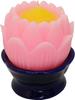 Nihon Candle Lotus Candle with Stand, Pink