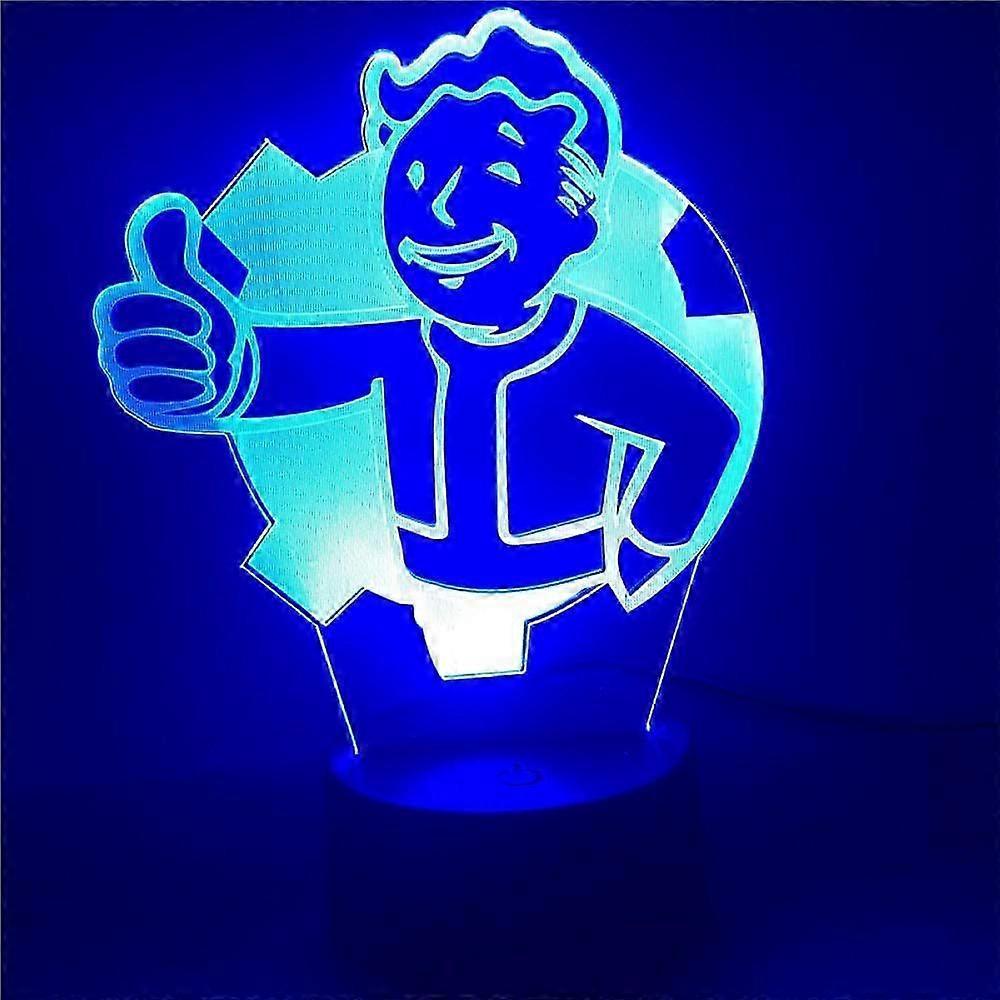 3D Night Light 3D LED Night Light Game Fallout Shelter Logo Led Night Light Colorful USB LED Children Kids Bedroom Lamp Nightlight Toys Gifts