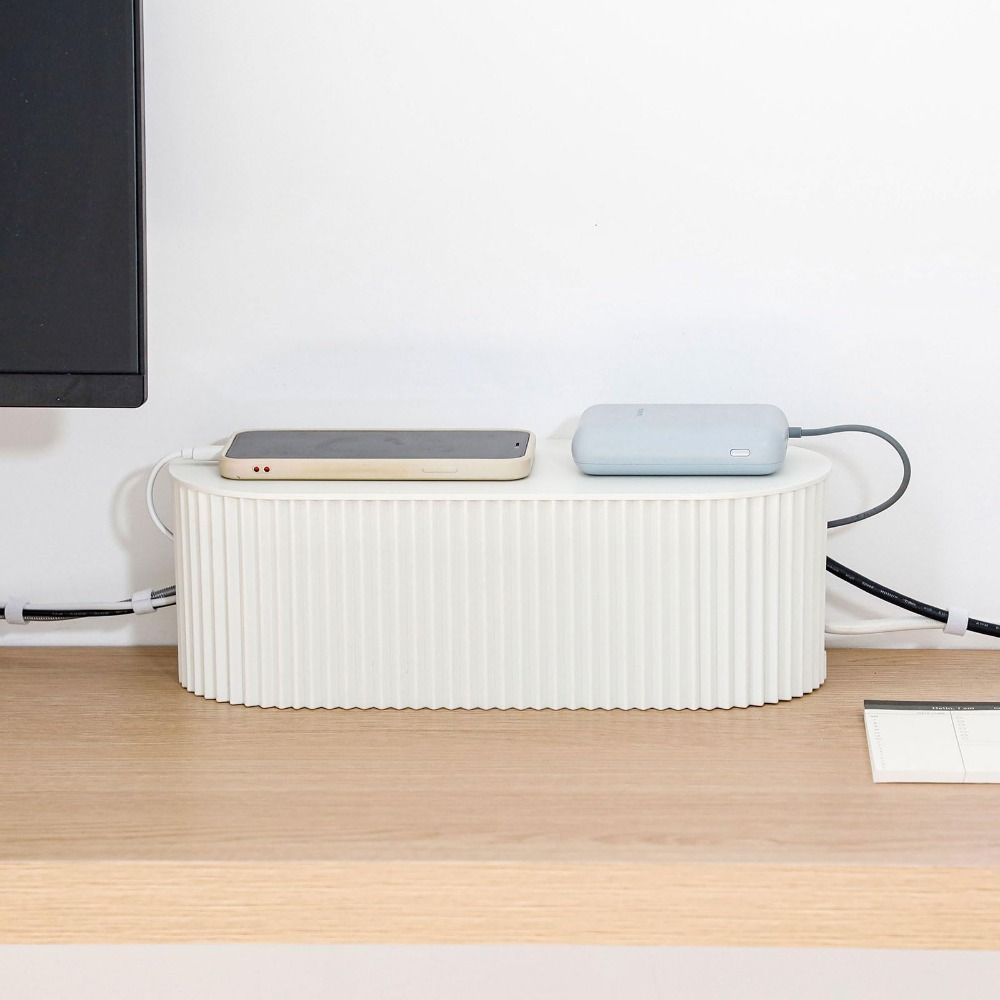 Plastic Power Line Storage Case Dustproof Wire Storage Box WiFi Router Socket Storage Box  Office