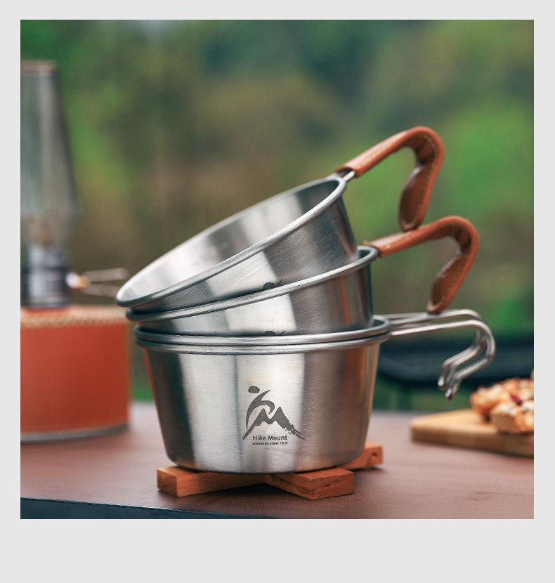 Large Stackable Stainless Steel Camping Snow Bowl for Cooking Rice