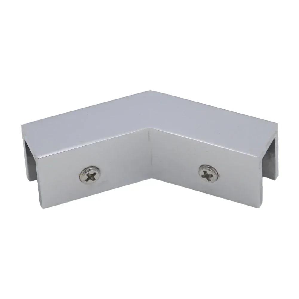 Home Decor Bathroom Installation Chrome Glass Clamp Holder Bathroom Secure Glass Connection Solid Brass Construction