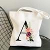 Ladies Travel Shopper Handbag Letter Print Eco Canvas Sac Shopping Female Beach Tote Bag Reusable Shoulder Bag for Women