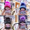 Crystal-studded Monchhichi Keychain Knit Hat Mink Pendant Arcade Prize Exchange Gift