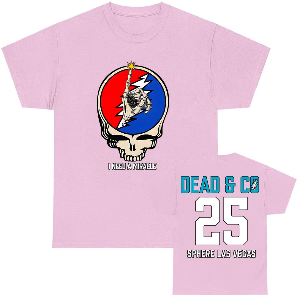 I Need A Miracle Dead Forever 2025 Tee DEAD & COMPANY Rock Band Tshirts Unisex Streetwear Summer O-neck Men/Women T-shirt Print