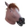 Rainbow Horse Head Mask Unicorn Hood Halloween Carnival Party Latex Animal Horse Mask Brown Black And White