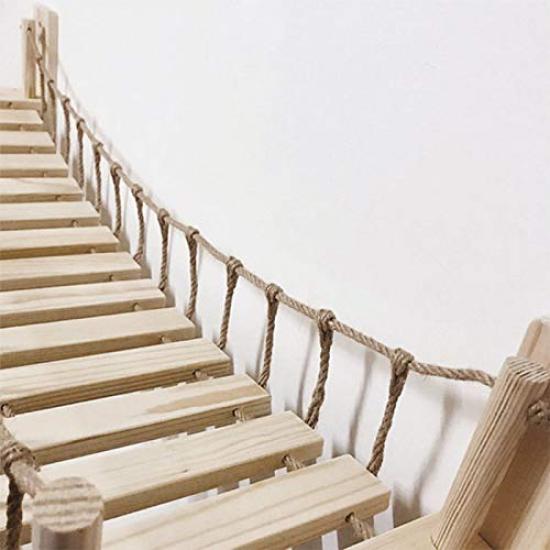 Деревянный кошачий комплекс Umora с подвесным мостиком для игр, снятия стресса, легкой сборки, кроватью, зоной, гамаком, облегчением, упражнениями, (140см)