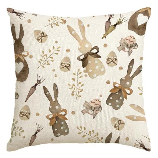 Наволочка с пасхальным кроликом, очень мягкая, износостойкая, моющаяся, не выцветающая, квадратная наволочка для дивана, наволочка