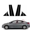 8pcs Car Window Pillar Posts Door Trim Cover Stickers Decal Fit For Hyundai Elantra/Avante/i35 Elantra 2011-2016 Exterior Accessories