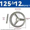 Chrome-Plated Cast Iron Handwheel with Square and Round Corrugated Edges for Industrial Machine Tools