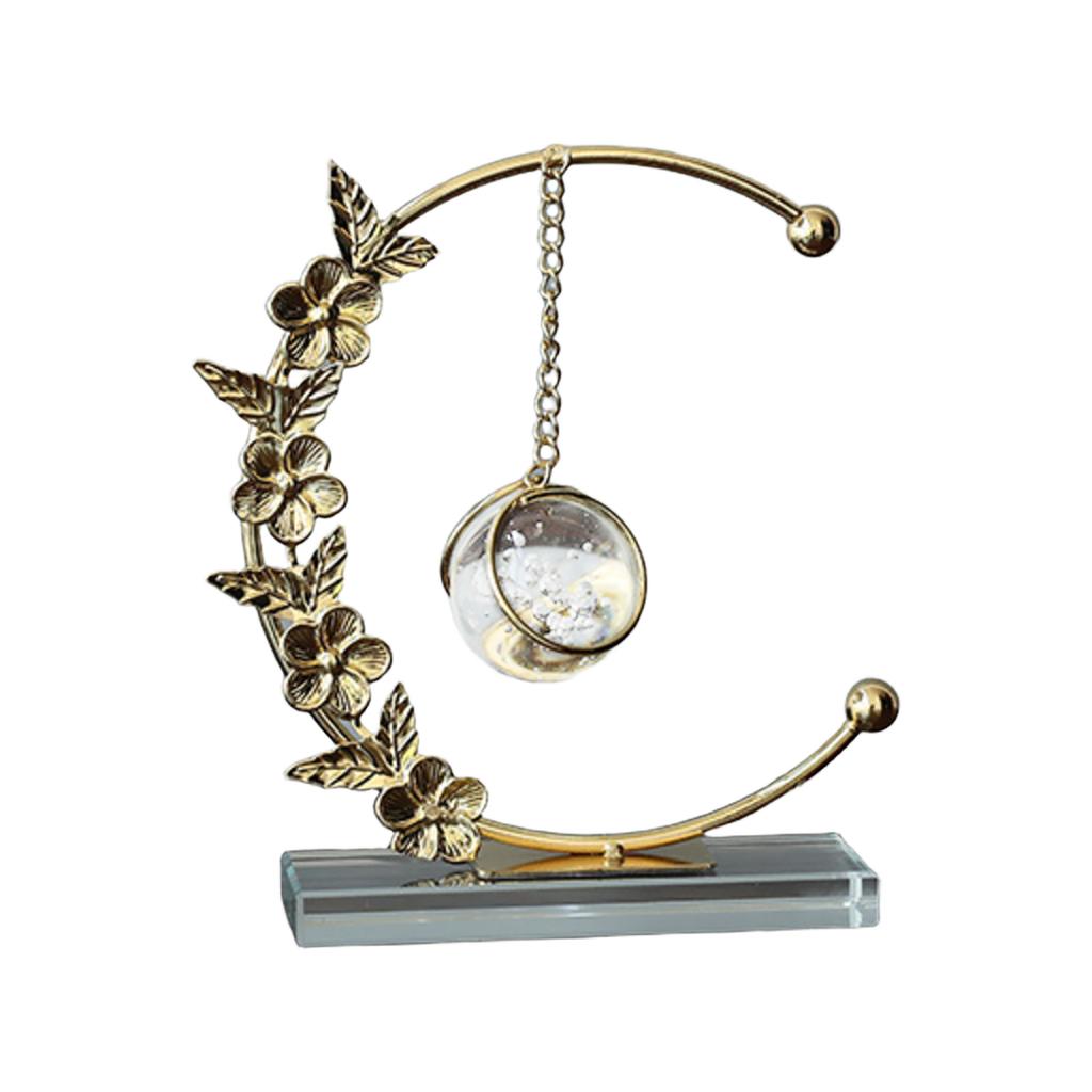 Creative Iron Art Crystal Ball Art Ornament Light Luxury Wine Cabinet Entrance TV Cabinet Living Room Home Furnishings