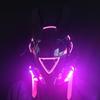 Unisex punk mask, LED triangle light mask, perfect cosplay accessory for Halloween parties and music festivals