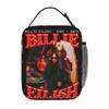 B-Billie-Girl E-eilish The Tour Изолированная сумка-ланчбокс Герметичный контейнер для еды Термосумка Сумка-тоут Ланч-бокс Для офиса Путешествий Сумка для еды