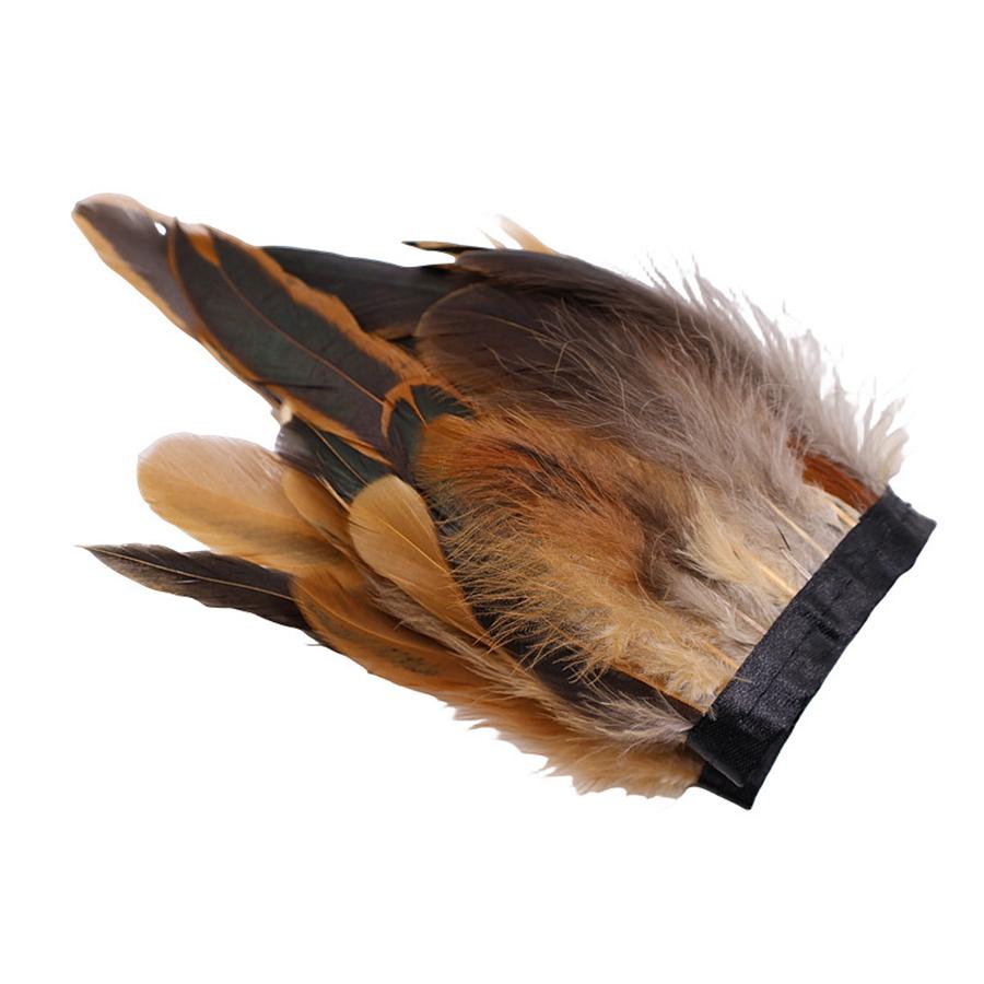 1 метр натуральная отделка бахромой из перьев петуха для рукоделия plumas 13-18 см черная перьевая лента DIY шитье одежда украшения для вечеринки