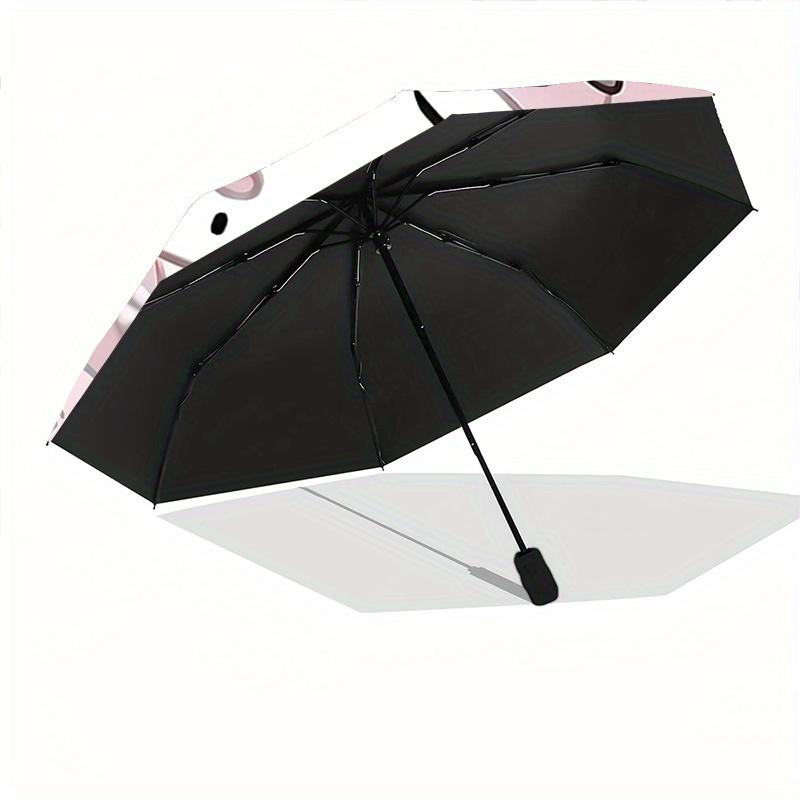 1pc Cute My Melody Pattern Automatic Umbrella is Fashionable and Good-Looking, a Portable 3-Fold Umbrella, Suitable for Travel and Daily Use, a Travel