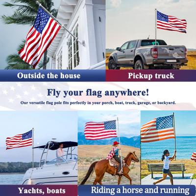 1 комплект настенного флагштока 3/4 секции вращающийся на 360 градусов не спутывающийся кольцевой зажим устойчивый к погодным условиям металлический уличный крыльцо грузовик дом поместье флаг