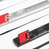 3D ABS Chrome Black Logo RS Edition Emblem Silver Car Fender Badge Sticker For  Audi A3 A4 A6 A7 Q3 Q5 Q7 TT S3 S4 S5 RS3 RS4 RS5