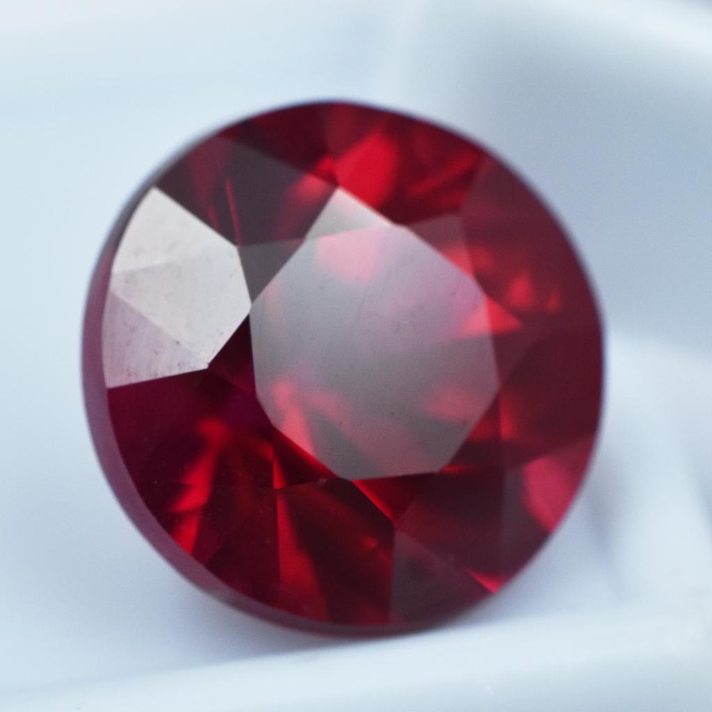 Natural Red Ruby Loose Gemstone 11.65 ct Round Shape for Jewelry Making and Gem Collections