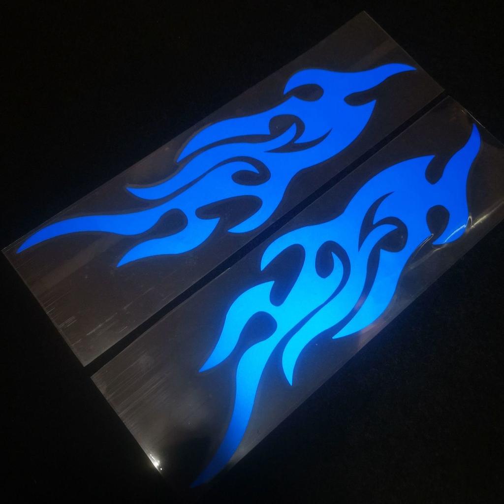 Motorcycle Electric Vehicle Sticker Flame Pattern Sticker Sports Car Sticker Modified Accessories Decorative Sticker