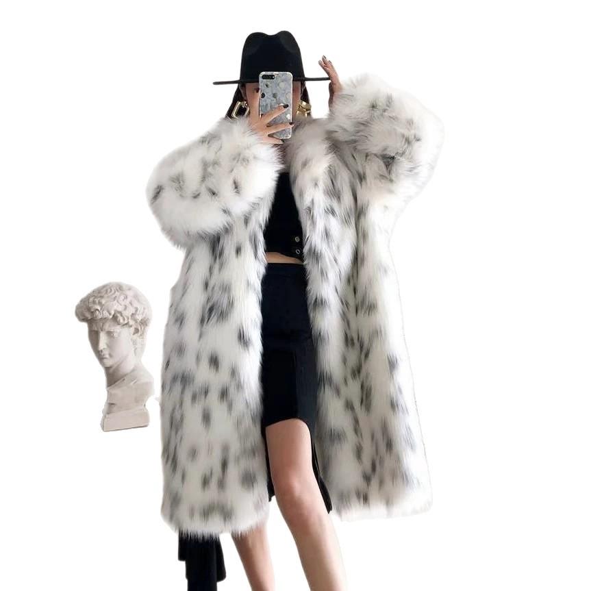 New fur coat women's imitation fox fur coat Korean version thickened fashion suit collar fur coat