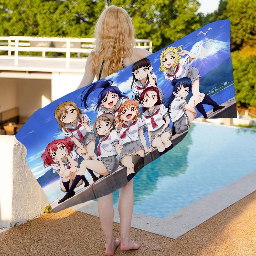 Anime L-Links! Like! Love Live! Microfiber Beach Towel Absorbent Quick dry Soft Yoga Swimming Resort Mountain Climbing Towel