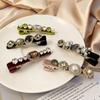 Colored Baroque Crystal Barrette Hairclips For Women New Korea Top-grade Shiny Rhinestone Pearl Spring Clips Hairpins