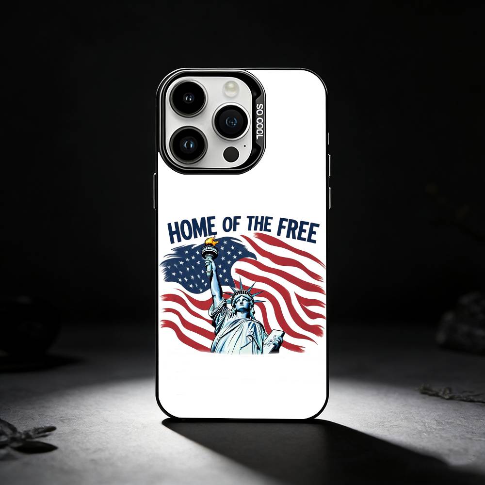 American Flag Phone Case Phone Case For iPhone 17,16,15,14,13,12,11 Plus,Pro Max,XS,Colored silver phone case
