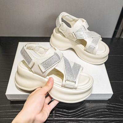 Сандалии с толстой подошвой, повседневные сандалии с увеличенным каблуком