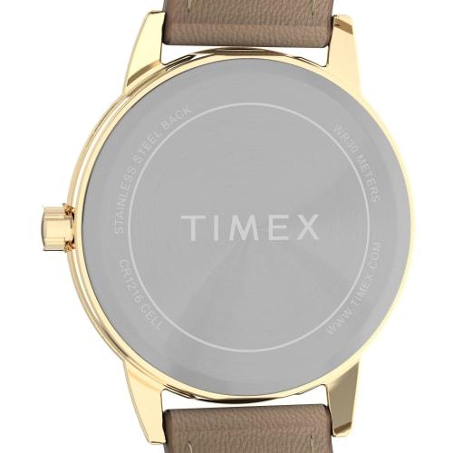 TIMEX Easy Reader Sustainable Women's Watch, TW2W32400, White Dial, Brass, Mineral Glass, Quartz Movement, Taupe