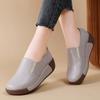 Women Platform Loafers Black Casual Leather Shoes Lady Thick Sole Height Increase Shake Shoes