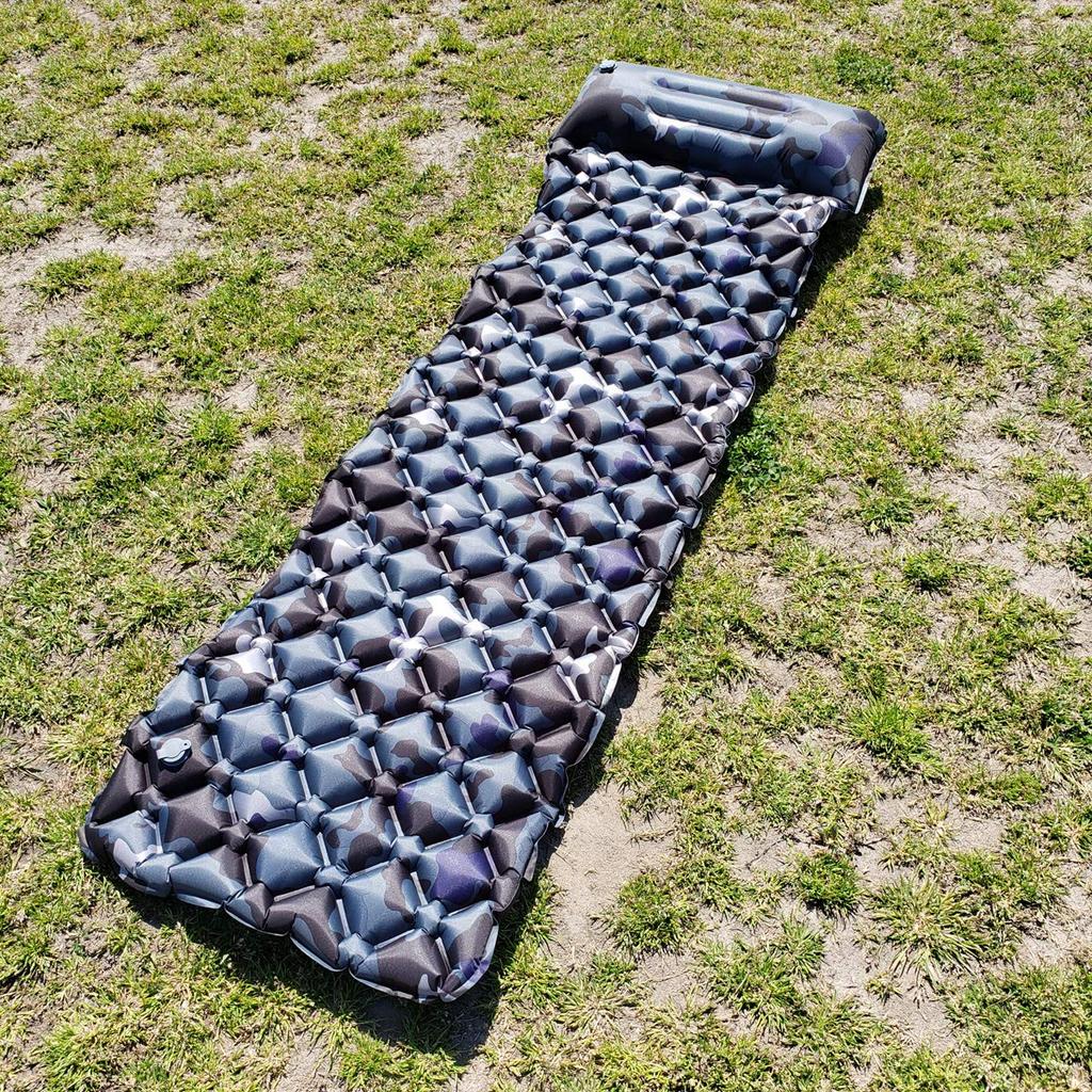 Подушка KEMEKO Интегрированного Типа Двойной Клапан Надувной Воздушный Кровать Кемпинг Аварийный Воздушный Кровать (оранжевый)