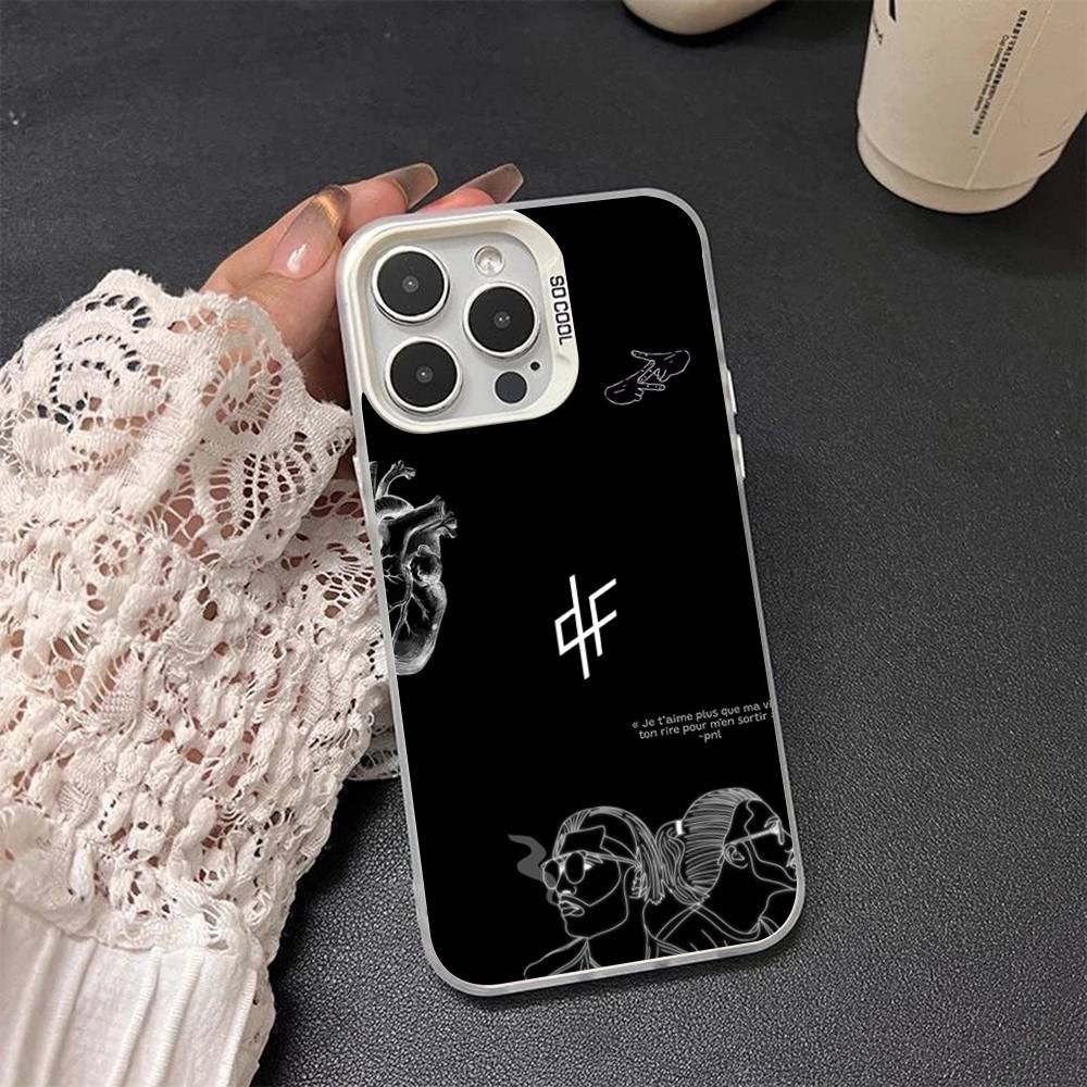 Hip Hop PNL QLF Rapper Fashion frosted Phone Case For iPhone 17 16 15 14 Plus 13 12 11 Pro Max X Xs XR Silver Hard Cover