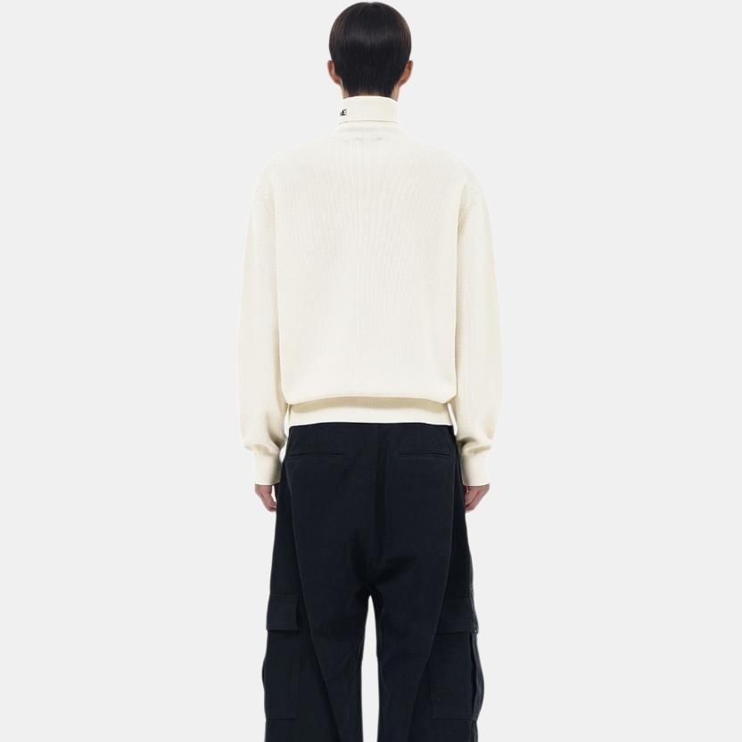 WE11DONE intarsia-knit roll-neck jumper WD-KT3-23-620-U-IV