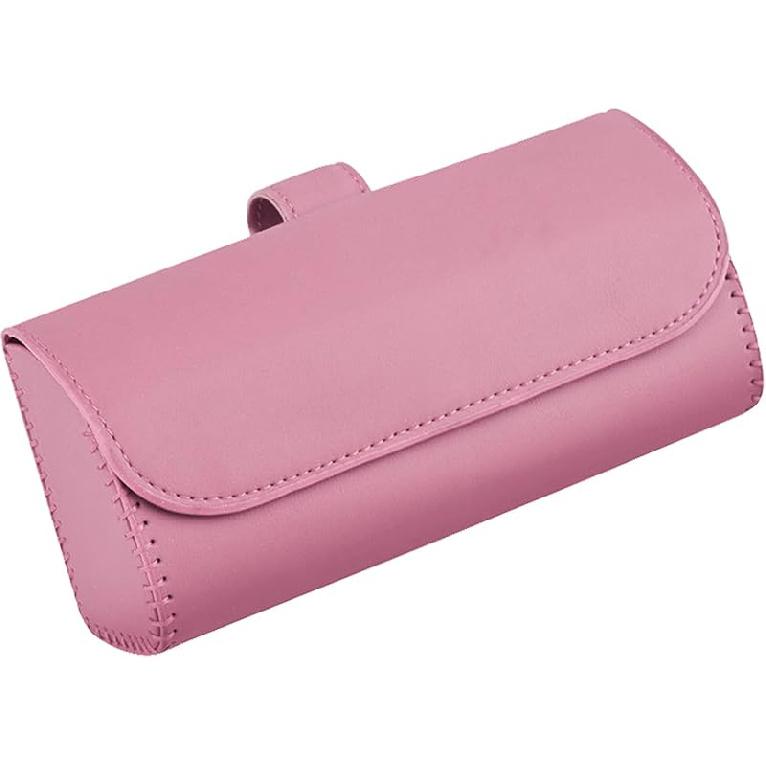 Sunglasses Holder For Car Sun Visor, Leather Auto Eyeglasses Organizer Box With Hidden Magnetic Closure, Vehicle Glasses Case Clip Holder, Car