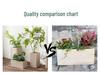 Extra Large Rectangular Magnesium Cement Flower Pot with Real Stone Finish for Family Balcony & Outdoor Use
