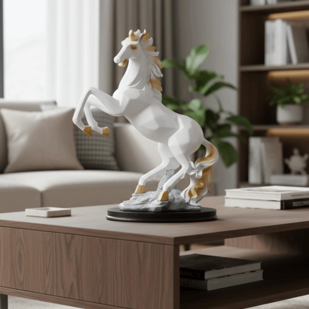 Handicraft Horse Statue Modern Animal Sculpture Desktop Ornament Horse Ornament  Office
