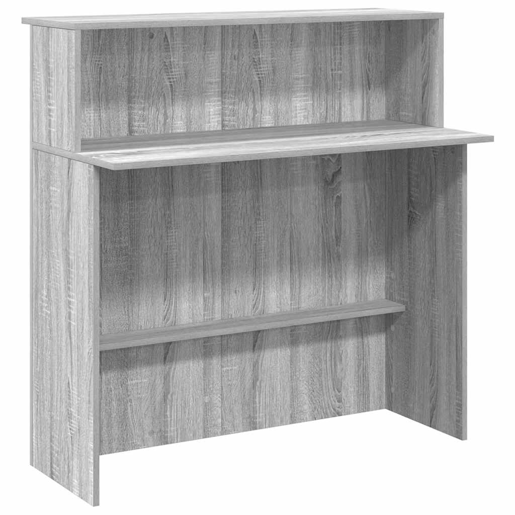 Reception Desk Grey Sonoma 100x50x103.5 cm Engineered Wood