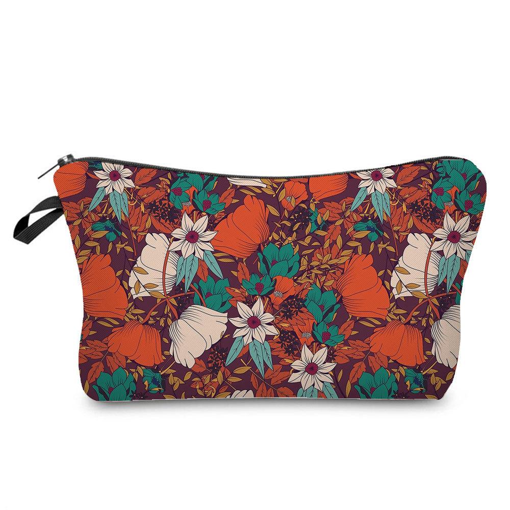 Женская косметичка с цветочным принтом для туалетных принадлежностей, органайзер для путешествий, 6379