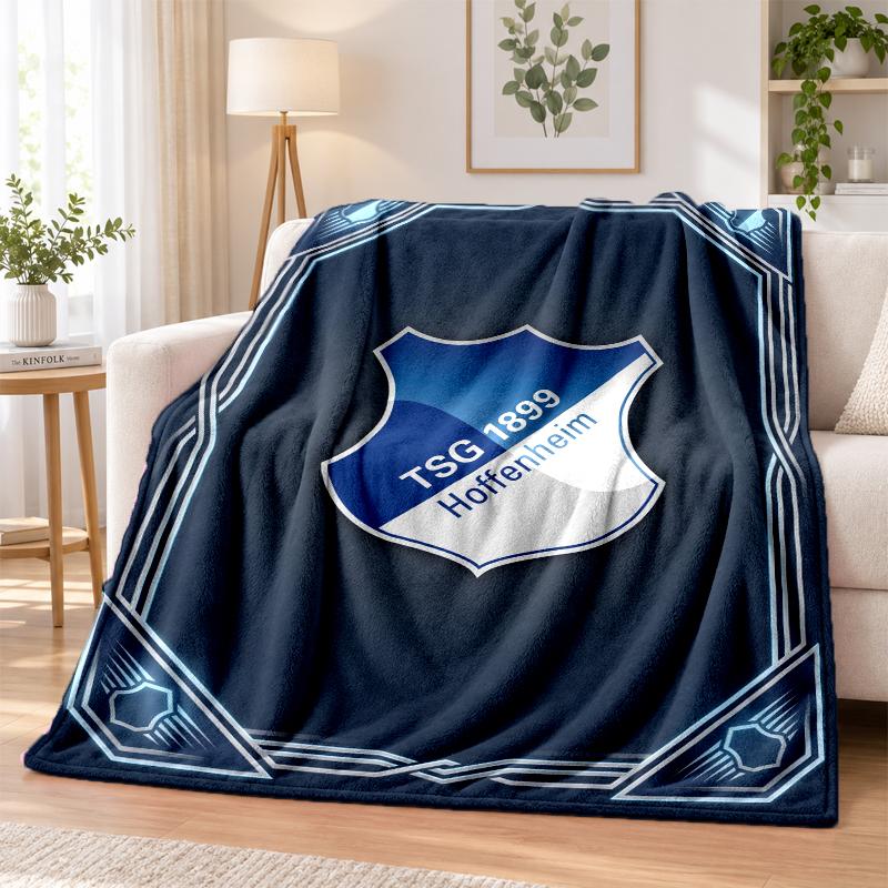 TSG Hoffenheim FC Printed Flannel Blanket Warm Comfort Bed Throw For Indoor Home Decoration
