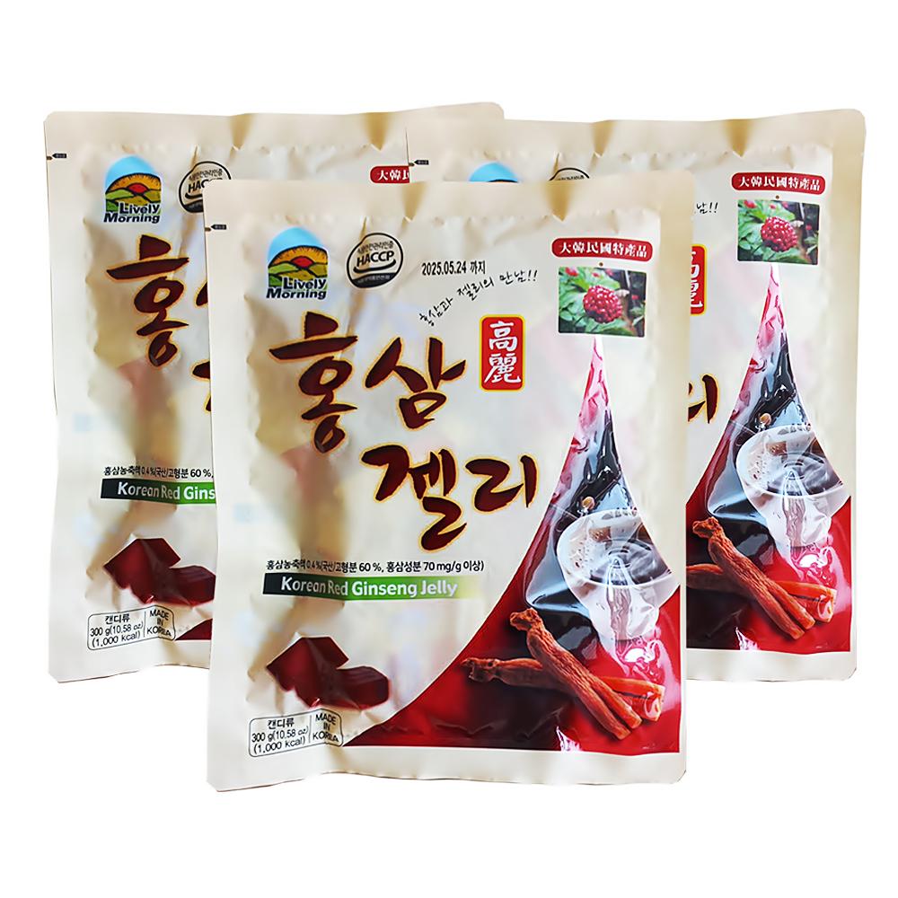 Goryeo Red Ginseng Jelly 300g 3 pcs 900g Red Ginseng Jelly Candy Snack for the Elderly