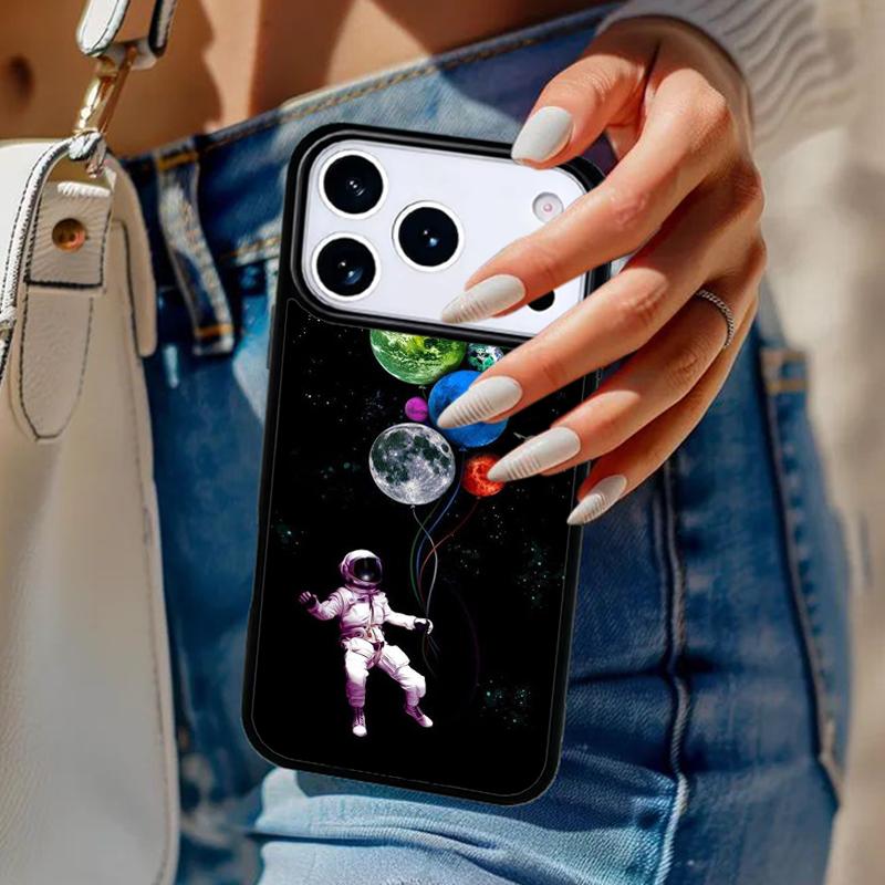 Звездное Космическое Лунное Астронавт Эстетика Чехол для Телефона Для iPhone 17 Air 14 15 13 12 Max Чехол Для Apple 16e 11 Pro Max Plus Coque